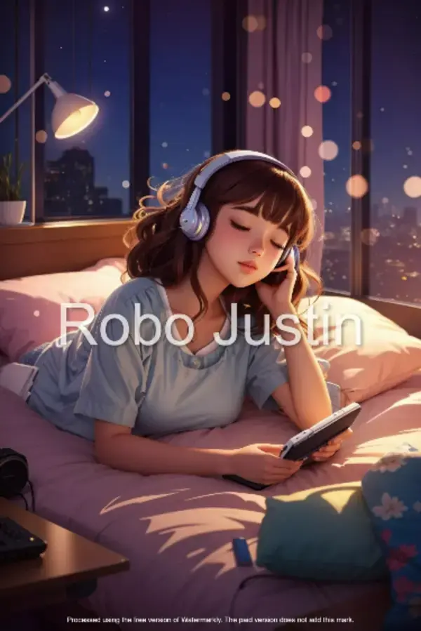 lofi music beautiful girl listen music and sleeping bed wallpaper