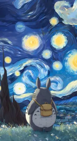 iPhone Wallpaper - My Neighbor Totoro Painting Art