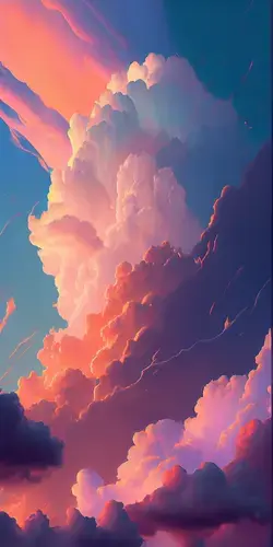 Romantic Phone Wallpapers, AI-Generated, Pink Skies, Makoto Shinkai Style, Midjourney,Zenova Gallery