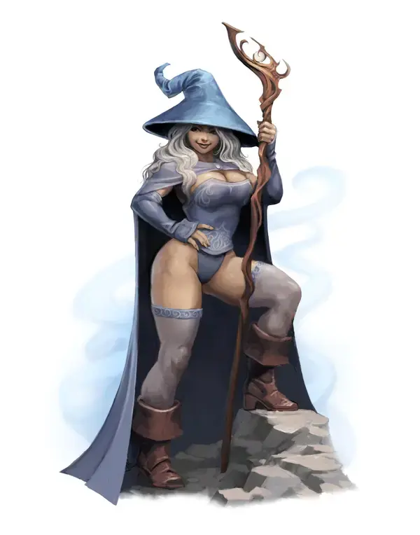 Female Human Sorcerer - Gwenda Stormraven - Pathfinder 2E PFRPG PFSRD DND D&D 3.5 4E 5E d20 fantasy