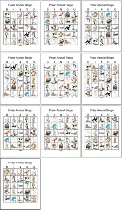 Free printable polar animal bingo