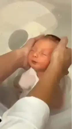 Baby first bath