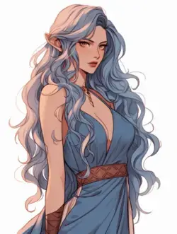 Blue hair elf