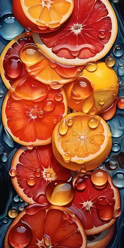 Orange slices smartphone wallpaper for iPhone and Android