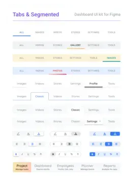 Tabs & Segmented controls UI design patterns