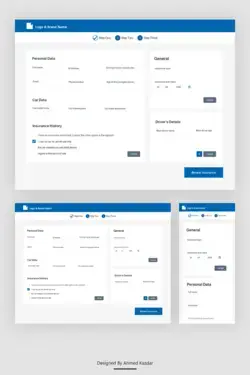 Car Insurance Form UI Design  