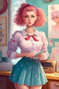 Cute portrait of a schoolgirl Created by ThetaCursed