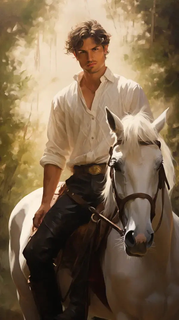 Italian Hansome Young Man Riding a Horse #Italian #handsome #man #avatar #wallpaper #midjourney