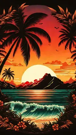 [Cheil]Summer Retro Sunset Coast wallpaper - Apps on Galaxy Store