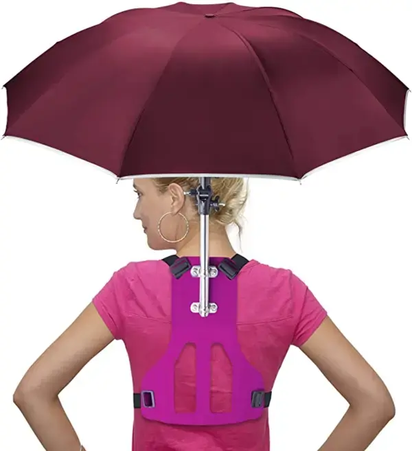 Primo Supply Wearable Hands-Free Umbrella Sun Rain Blocker Fishing Outdoor Use Running Jogging Canoeing Kayaking Shade and UV Sunburn | Red : Amazon.ca: Sports &amp; Outdoors