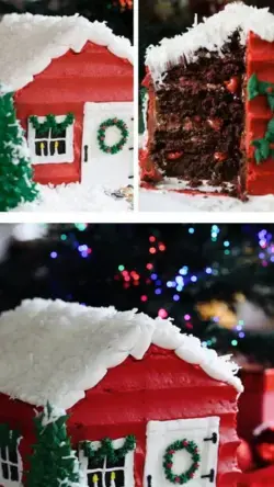 Santa’s House Cake