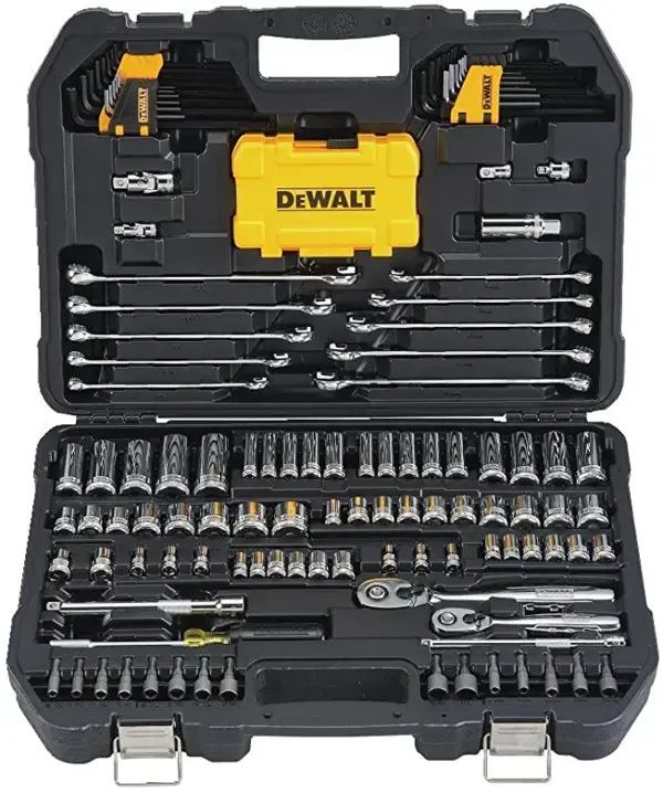 Amazon.com: DEWALT Mechanics Tools Kit and Socket Set, 142-Piece, 1/4 &amp; 3/8&quot; Drive, MM/SAE (DWMT73802) : Tools &amp; Home Improvement