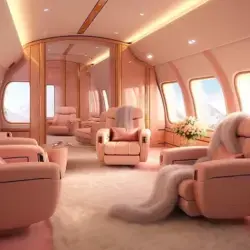 Private jet G650- RH - luxury pink design