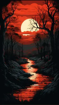 Dark Sunset Landscape