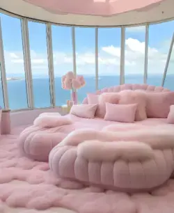 pink bedroom design /pink modern bedroom/ pink bedroom interior