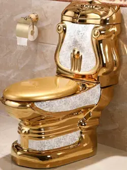Chaozhou Factory Direct Price Washdown Siphonic Wc Ceramic One Piece Washdown Siphonic Dual Color Gold Toilet For Sale - Buy Gold Toilet Quality Water Saving European Wall Hung Toilet,Ceramic Gold Toilet Dual Flush Concealed Cistern For Wall Hung Toilet,F