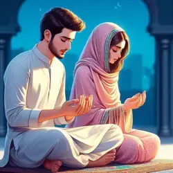 #muslim_couple #husband_wife #couple_praying #couple_avatar #avatar #dp #anime