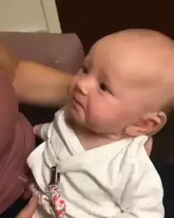 Baby hears mom for the first time! 😭