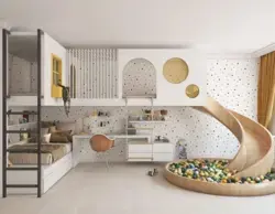 Stunning kids bedroom with slide design idea