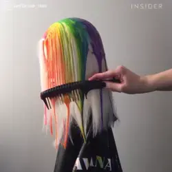 Drip dyeing creates awesome hair designs