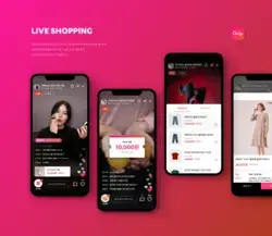 Live commerce shopping app Grip UX UI Design 라이브 커머스 쇼핑앱 그립
