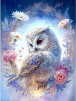 cdsnxore DIY Diamond Painting, Diamond Art Painting Owl Kits for Adults, Embroidery Pictures Arts Crafts for Beginner Home Wall Decor 30 × 40cm (White) : Amazon.co.uk: Home &amp; Kitchen